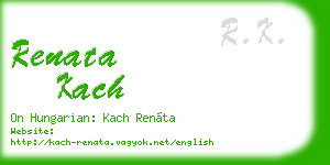 renata kach business card